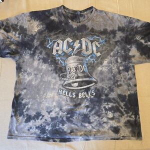 Vintage AC/DC Hells Bells Tie Dye Graphic T-Shirt Men’s Size XL